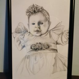 portret dziecka na prezent ślubny