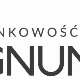 Logo firmy rachunkowej DIGNUM z napisem Rachunkowość w górnej części i stylizowaną literą D po prawej stronie.