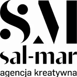 Logo 'sal-mar agencja kreatywna' z Wrocławia, czarne litery na białym tle, stylizowane 'S' i 'M' z elementami geometrycznymi.