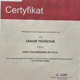 Apply Engineering Sp. z o.o. - Dobrzy Serwisanci Klimatyzacji Pruszcz Gdański