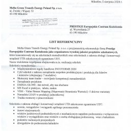 Mefta Green Transfo Energy Poland Referencje