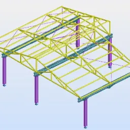 Projekt warsztatowy konstrukcji stalowej wiaty
