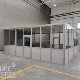 Pomieszczenie techniczne wykonane ze stolarki aluminiowej