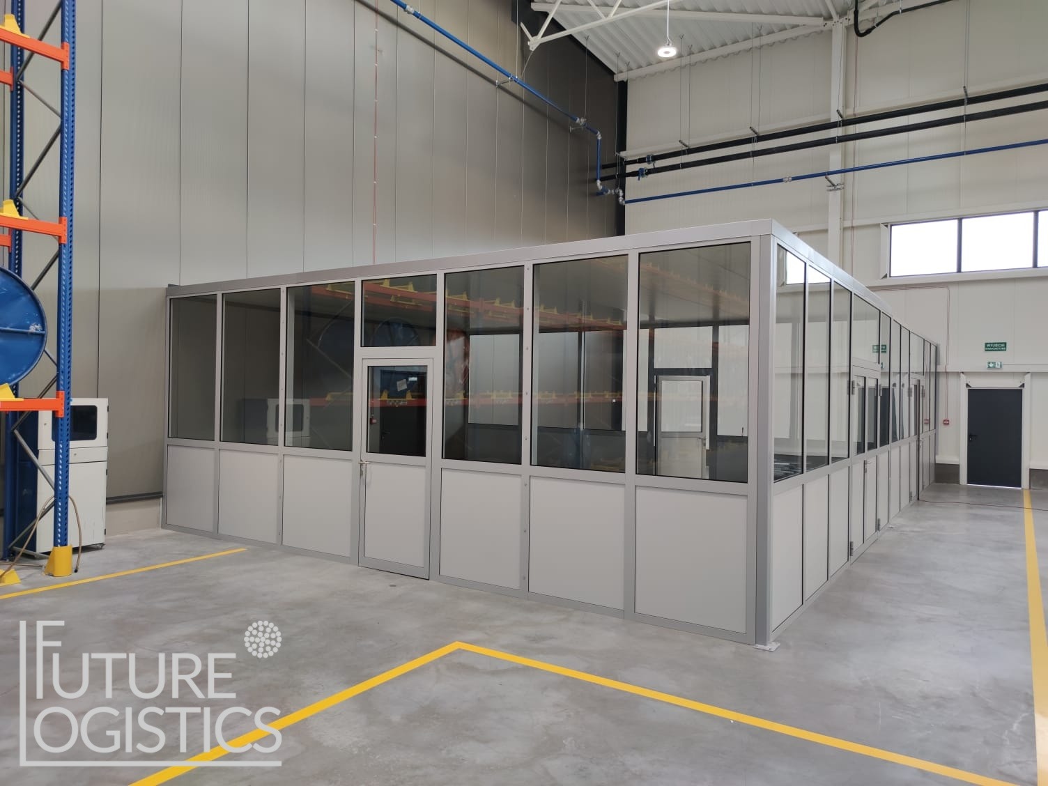 Pomieszczenie techniczne wykonane ze stolarki aluminiowej