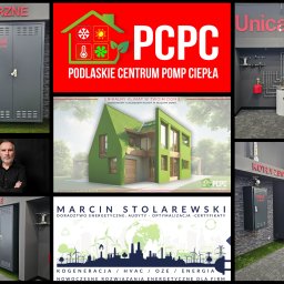 STOLAREWSKI MARCIN STOLAREWSKI - Ekspozycja firmy PCPC z kotłami Unical, wizualizacją domu i ofertą doradztwa energetycznego Marcina Stolarewskiego. Prezentacja na targach branżowych.