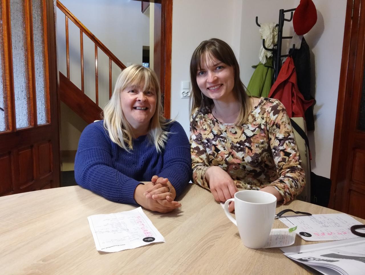 Ja (po prawej stronie) wraz z gościem native speakerem z Londynu :)