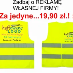 Kamizelka Odblaskowa z NADRUKIEM Twojego LOGO W PROMOCJI!