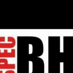 Grafika z logotypem BHP: sylwetka pracownika w kasku, czerwony napis 'SPEC' i czarny 'BHP' na białym tle, u góry czarny pas. Logotyp firmy.