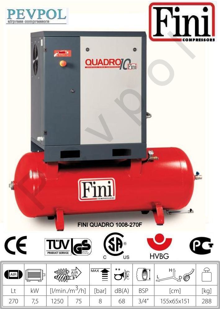 Sprężarka Śrubowa, FINI, QUADRO 1008-270F