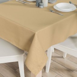 Beżowy obrus plamoodporny