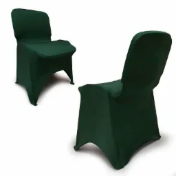 Elastyczne pokrowce na krzesła iso biurowe w kolorze butelkowa zieleń