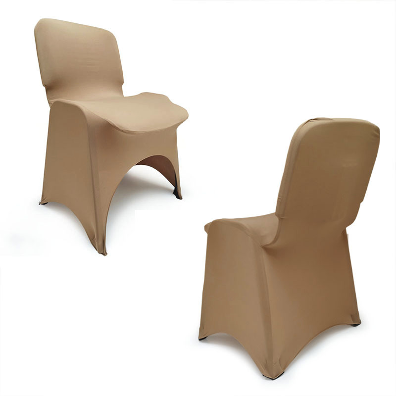 Elastyczne pokrowce na krzesła iso w kolorze beżowym