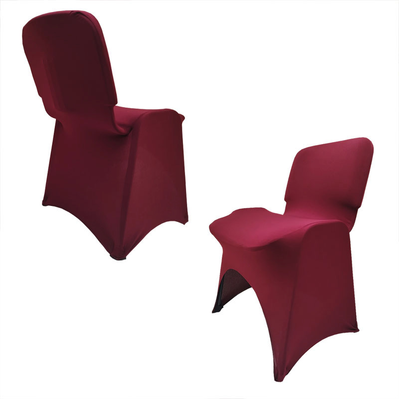 Bordowe elastyczne pokrowce na krzesła iso biurowe