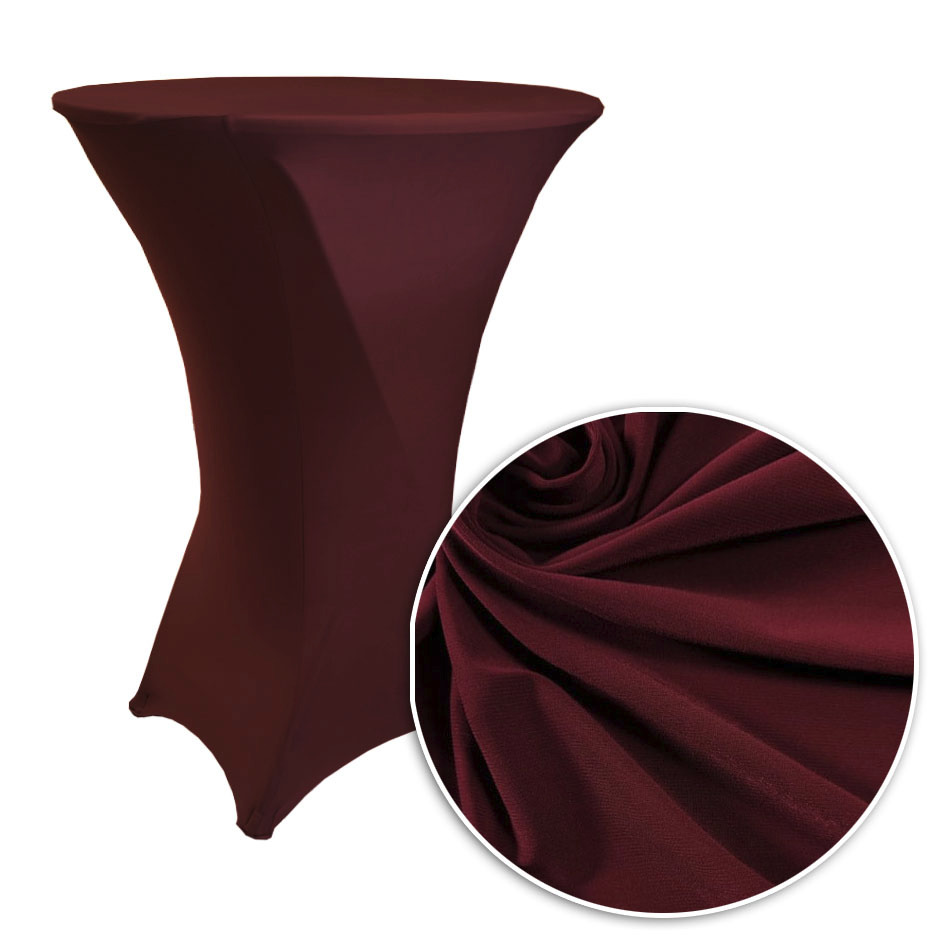 Bordowy pokrowiec na stolik koktajlowy