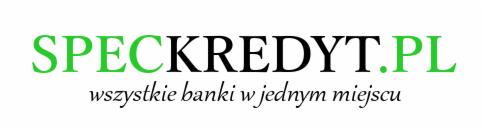 Logo SPECKREDYT.PL z zielonym SPECKREDYT i czarnym .PL, pod spodem napis: wszystkie banki w jednym miejscu.
