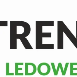 Logo firmy LEDTREND Centrum Ledowe z zielonym symbolem żarówki