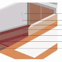 Schemat instalacji przeciwoblodzeniowej z matą grzejną TV KMD 10 300 W/m² i czujnikiem wilgotności/temperatury TC 3352 dla zjazdu do garażu, z elementami zabezpieczającymi i ogrzewaniem kanału...