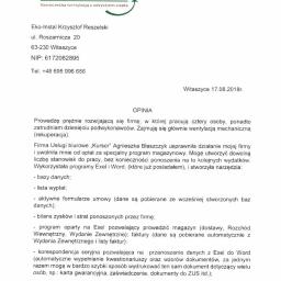 Usługi biurowe"KURSOR"Agnieszka Błaszczyk Jarocin 3