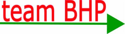 Logo firmy: czerwony napis 'team BHP' z zieloną strzałką pod spodem, wskazującą w prawo.