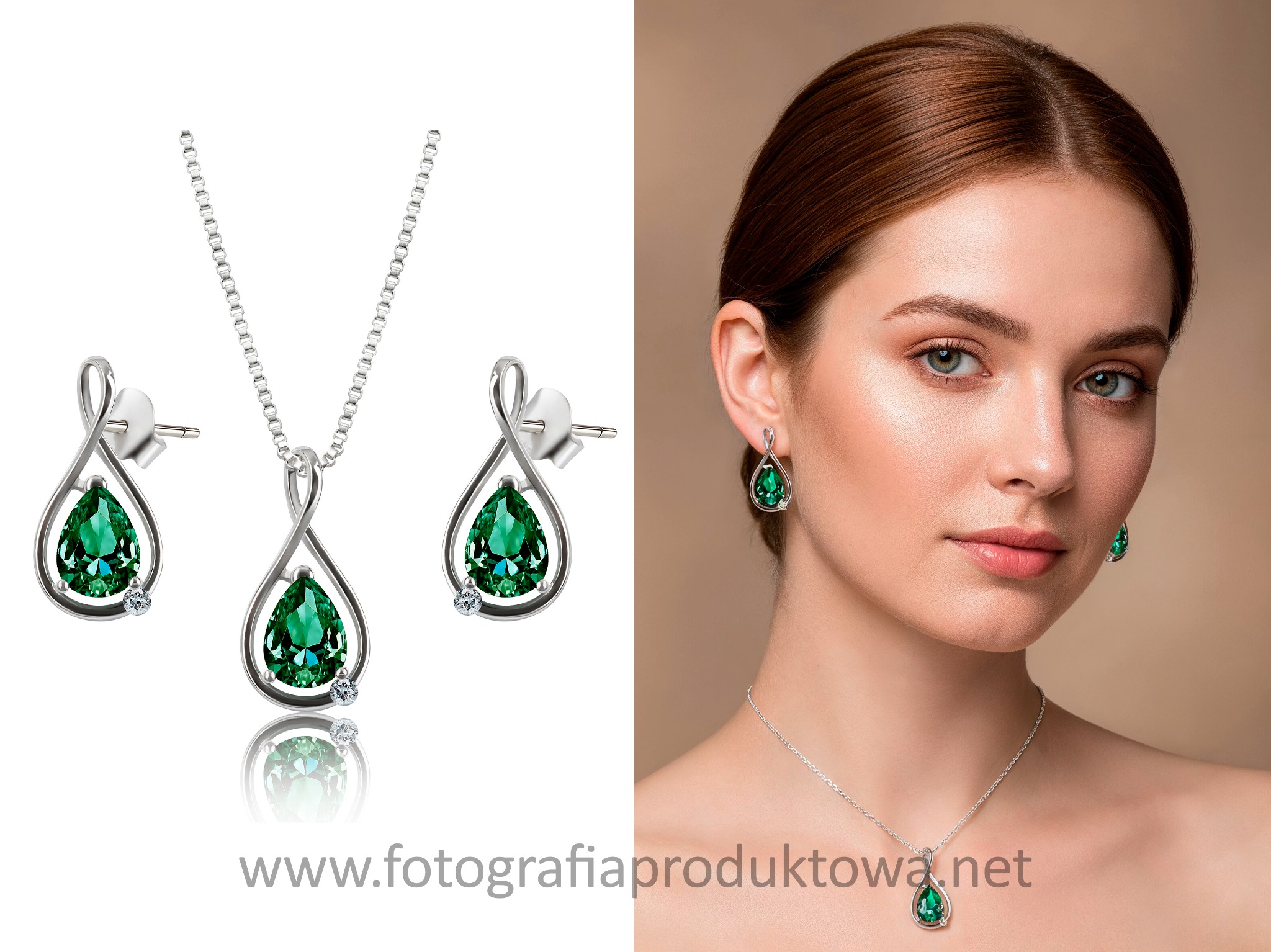 Wizualizacja biżuterii na modelkach AI.