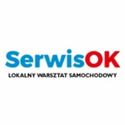 Logo firmy SerwisOK z napisem 'Lokalny warsztat samochodowy' poniżej, na białym tle.