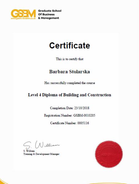 dyplom z projektowania i budownictwa