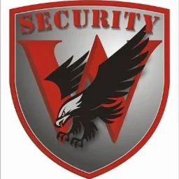 Logo firmy z orłem w locie na tle tarczy z napisem SECURITY.