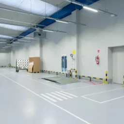 Posadzka żywiczna w zakładzie produkcyjnym.