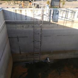 SPAWINSTAL - Drabina z zaplecznikiem -nierdzewna