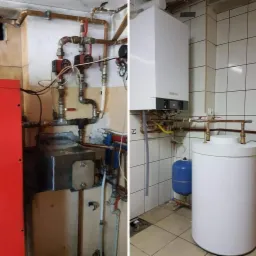 Kotłownia przed i po modernizacji