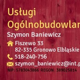 Usługi Ogólnobudowlane Szymon Baniewicz - Elewacje Gronowo Elbląskie