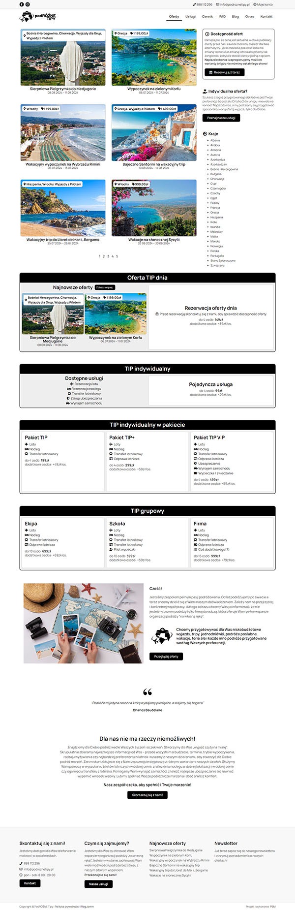 Dłonie trzymające zdjęcia z wakacji na tle mapy świata, paszport, aparat fotograficzny, kompas, muszelki i kapelusz tworzą wakacyjną kompozycję.