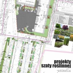 Projekt zagospodarowania ternu zieleni przy osiedlu mieszkaniowym we Wrocławiu.