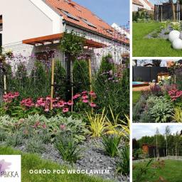 Zdjęcia tuż po realizacji naszego projektu ogrodu pod Wrocławiem. 