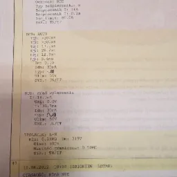 Przykładowy pomiar 1 gniazda