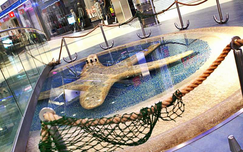 Fontanna ROZGWIAZDA w Centrum Handlowym PORT ŁODŹ w Łodzi