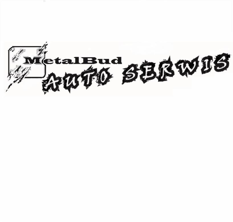 Logo firmy MetalBud Auto Serwis z charakterystyczną czcionką i elementami graficznymi.