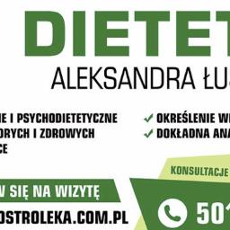 Dietetyk Aleksandra Łuszczek - Kompleksowe usługi z zakresu dietetyki, psychodietetyki. Nauka zdrowego odżywiania. Diety lecznicze.