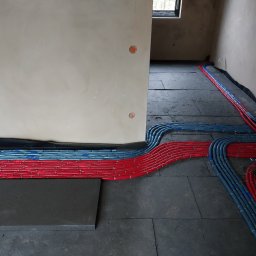 EVENLIGHT Marcin Sobierajski - Woda użytkowa w systemie rozdzielaczowym na pierwszej warstwie styropianu.