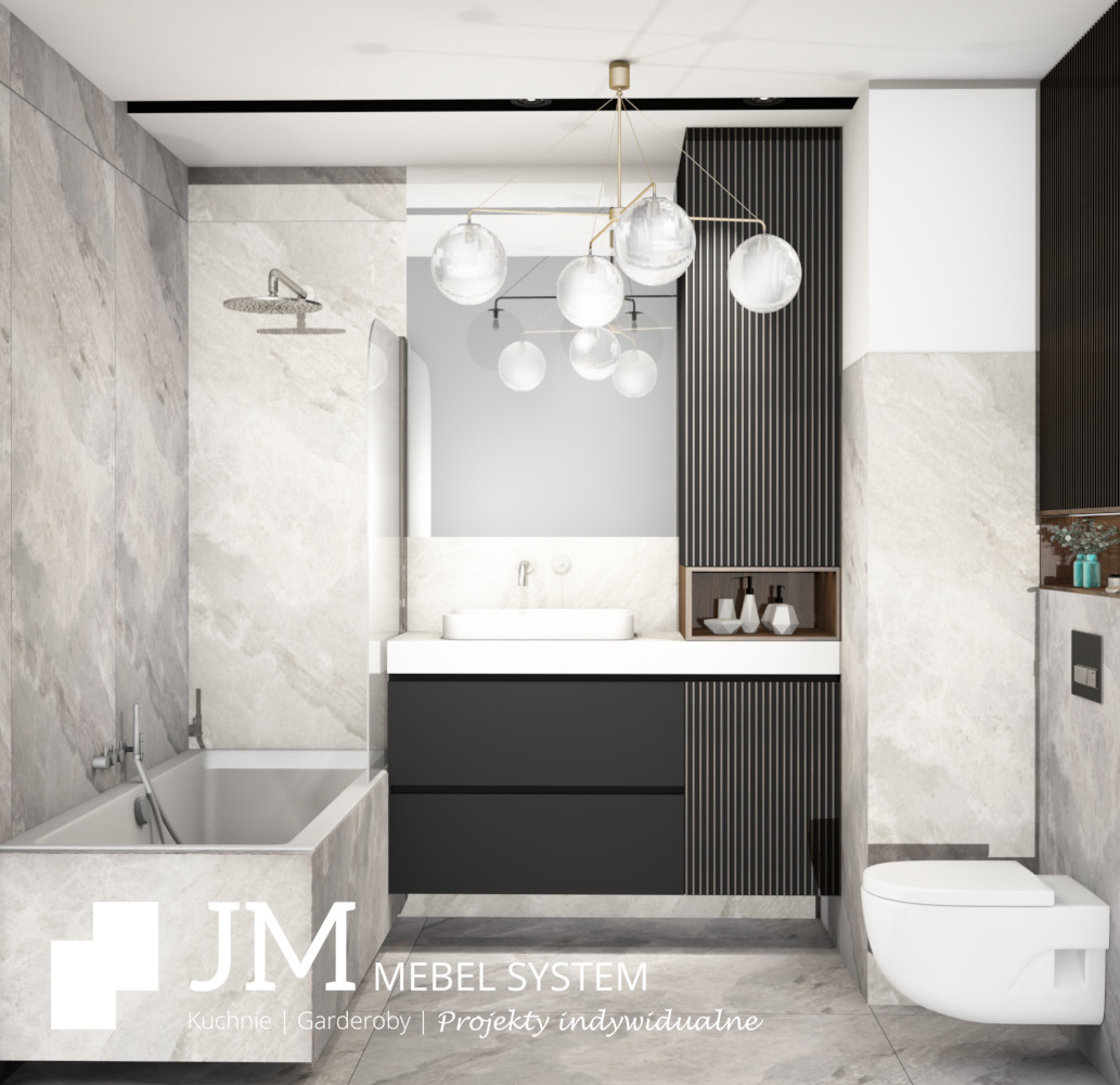 Projekt łazienki - apartament.