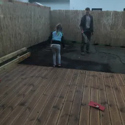 Słupsk, taras drewniany z montażem od spodu