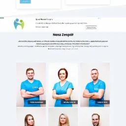 Strona internetowa centrum osteopatii i fizjoterapii Medicor w Łomży, z widocznymi sekcjami o zespole, aktualnościach i kontakcie.