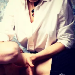 Kobieta w białej koszuli wykonuje masaż pleców pacjenta; widoczny fragment tatuażu i logo firmy 'integroway'.