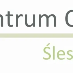 Logo Centrum Osteopatii Ślesin z geometrycznym symbolem i nazwą firmy.