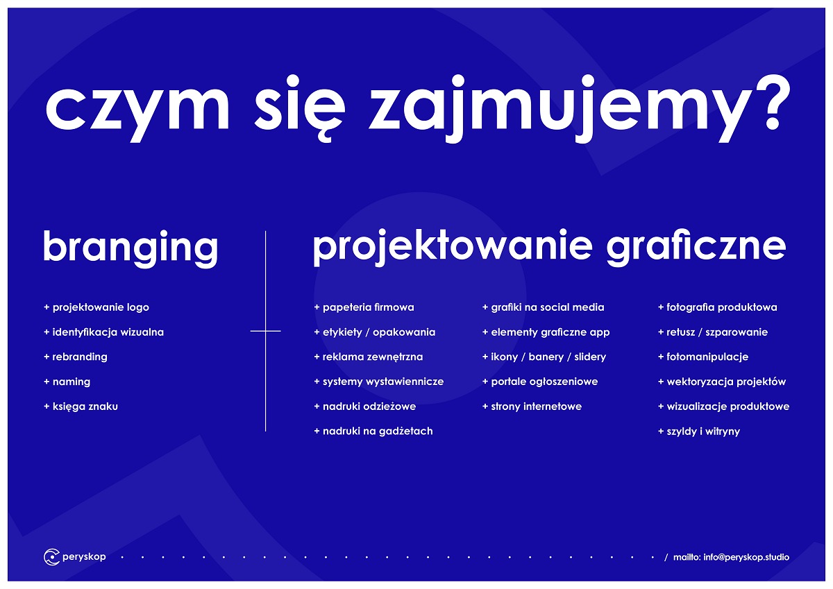 Studio graficzne PERYSKOP - czym się zajmujemy?