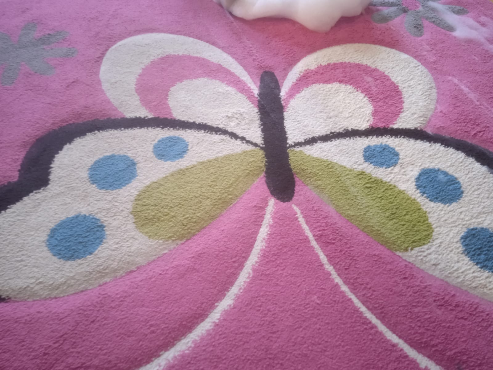 Dywan Przed Czyszczeniem Systemem Kirby. Widać Jak Był Latami Zapierany Systemami Wodnymi..