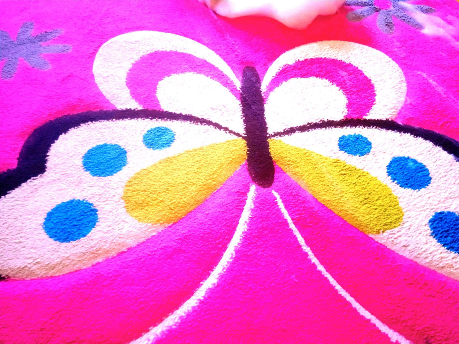 Wytrzepany I. Wyprany Dywan Maszyną Kirby Wrocław. Widać Koncowy Efekt Oraż Głębię Kolorôw.