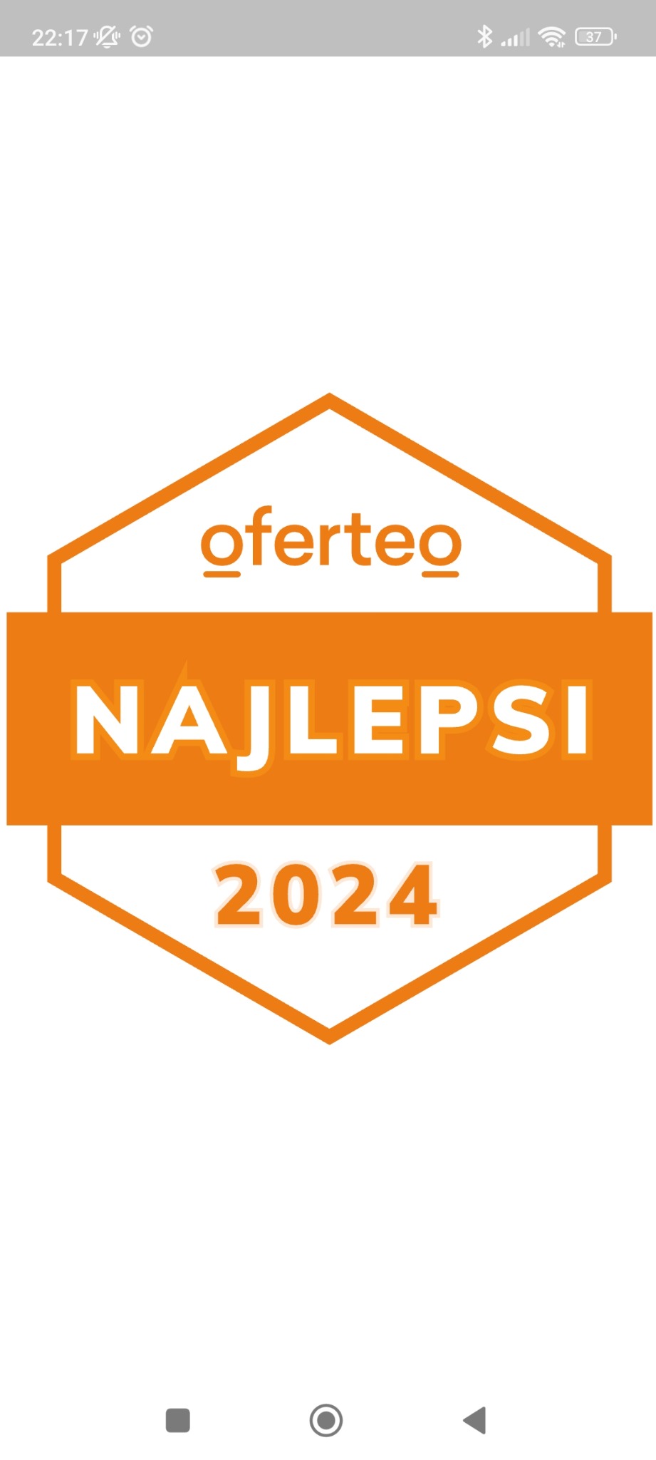 Grafika Oferteo.pl z napisem 'NAJLEPSI 2024' w pomarańczowym heksagonie.