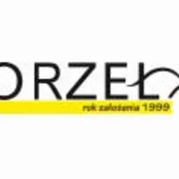 Logo firmy Orzeł z rokiem założenia 1999, na białym tle, z sylwetką głowy orła.