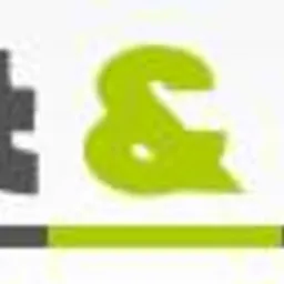 Szaro-zielone logo firmy Soft&LAN na białym tle, z poziomą linią pod nazwą, podzieloną kolorystycznie.